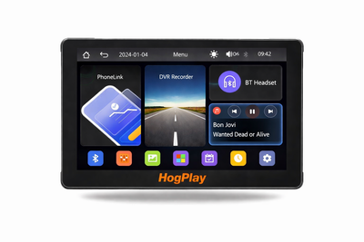 7” DVR CarPlay HogPlay Media Screen w/ DVR Drive Camera — fits 2024 CVO Road Glide